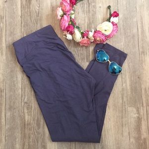 LuLaRoe Solid Purple Leggings TC